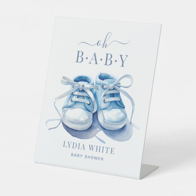 Expositor En L Baby Sneakers Baby Shower, Boy Baby Shower (Anverso)