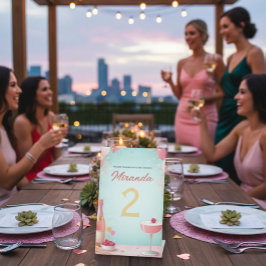 Expositor En L Bachelorette Party Table Number Sign