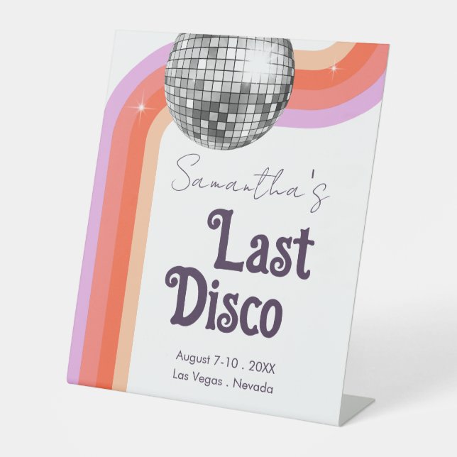 Expositor En L Bachelorette Rosa Last Disco Retro (Anverso)