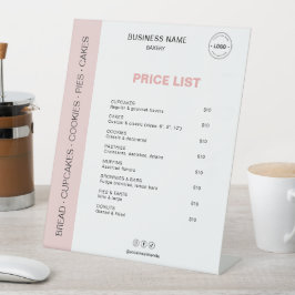 Expositor En L Bakery Price List Menu