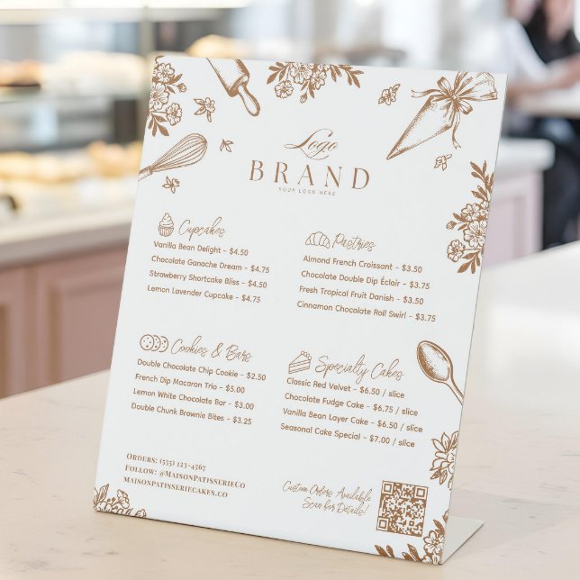 Expositor En L Baking Utensil Pastry Cake Bakery Menu Price List (Baking Utensil Pastry Cake Bakery Menu Price List Pedestal Sign)
