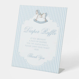 Expositor En L Balancín azul caballo bebé ducha pañal rifa