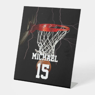 Expositor En L Baloncesto Añadir tu nombre y número