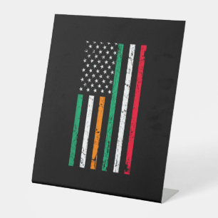 Expositor En L Bandera irlandesa norteamericana Irlanda Italia ST