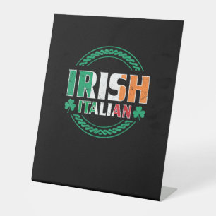Expositor En L Bandera italiana irlandesa mitad irlandesa mitad i