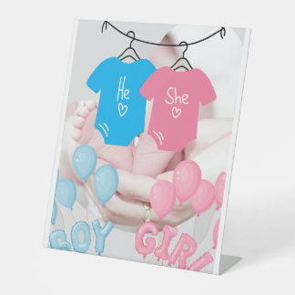 Expositor En L Banner del evento de Baby Shower