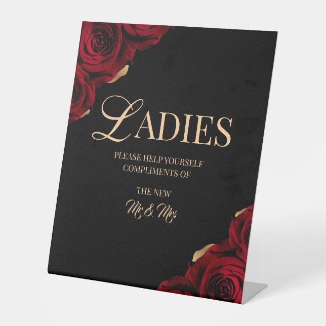 Expositor En L Baño de Damas Negro y Burdeos (Anverso)