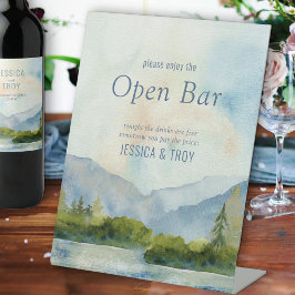 Expositor En L Bar abierto Boda acuático Mountain Lake