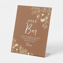 Expositor En L Bar Abierto Boda Terracotta Rust