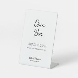 Expositor En L Bar abierto con bebidas gratis Boda Minimalista