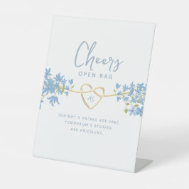 Expositor En L Bar abierto de Boda azul turquesa