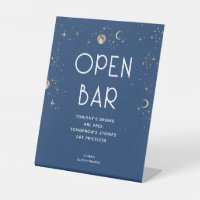 Bar abierto de Boda azul y oro de la Marina Celest