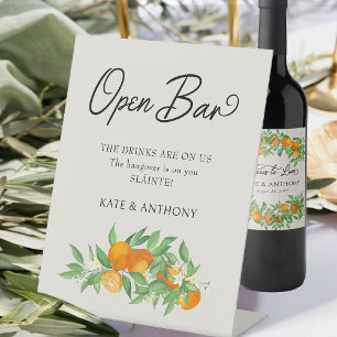 Expositor En L Bar abierto naranja Blossom Citrus Boda
