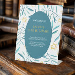 Expositor En L Bar Bat Mitzvah Boda judío Personalizado de Botáni<br><div class="desc">¡Perfecto personalizado para una mitzvah de murciélago, bar mitzvah u otra celebración judía! ¡La mano hizo arte acuarela para ti! ¡TODO PERSONALIZABLE! Haga clic en "Personalizar" para editar el texto. Haga clic en "editar usando la herramienta de diseño" para ajustar los tipos de letra, los colores y las colocaciones y...</div>