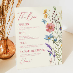 Expositor En L Bar Boda Floral Flor Silvestre
