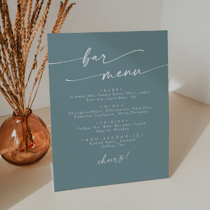 Expositor En L Bar Boda Verde azulado Boho Moda Seafoam