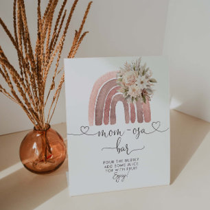 Expositor En L Bar Boho Rainbow Baby Shower Mom-osa
