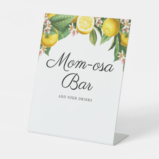 Expositor En L Bar Citrus Baby Shower Mom-osa (Anverso)