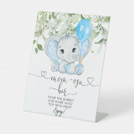 Expositor En L Bar Cute Elephant Baby Shower Boy Mom-osa