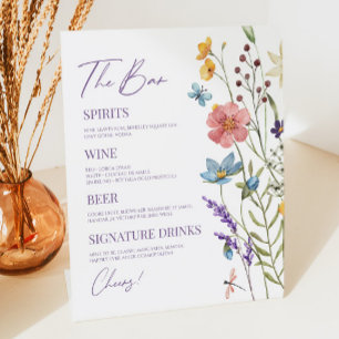 Expositor En L Bar de Bodas Floral de Flor Silvestre Salvaje