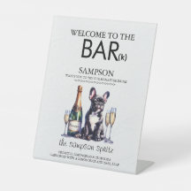 Bar de Bulldog francés negro