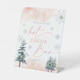 Expositor En L Bar de Chocolate Caliente Blush Pink Winter Wonder