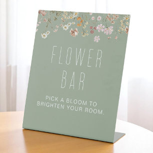 Expositor En L Bar de flores Baby Shower Boho Moda Wildflower