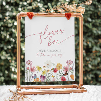 Expositor En L Bar de flores silvestres y mariposas Bouquet Favor