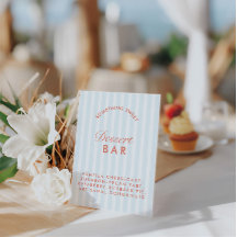 Bar de Postres Vintage Azul y Rojo Despedida de So