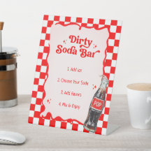 Bar de refrescos sucios para baby shower
