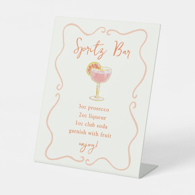 Expositor En L Bar de Spritz Cocktail Doodle (Anverso)