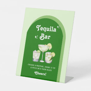 Expositor En L Bar Lime Green Citrus Retro Tequila
