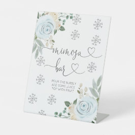 Expositor En L Bar Mimosa con copo de nieve floral blanco de invi