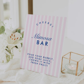 Expositor En L Bar Mimosa Retro Navy y Rosa Despedida de Soltera