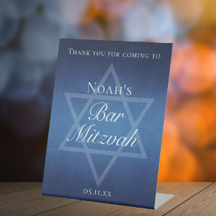 Expositor En L Bar moderno Mitzvah Estrella azul de David Persona