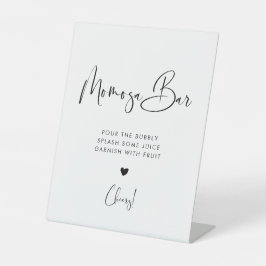 Expositor En L Bar Momosa blanco y negro elegante y moderno