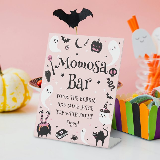 Expositor En L Bar Momosa de Baby Shower Pink Halloween (Subido por el creador)