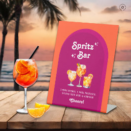 Expositor En L Bar Retro Spritz Rosa y Naranja Sunset