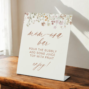 Expositor En L Bar Terracotta Wildflower Baby Shower Mom-Osa