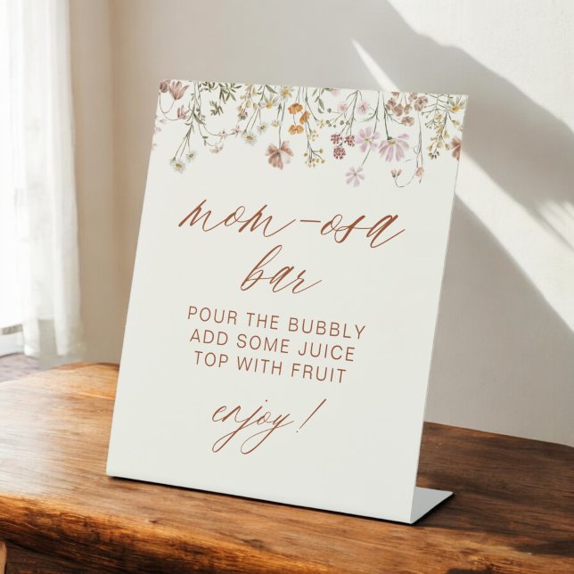 Expositor En L Bar Terracotta Wildflower Baby Shower Mom-Osa (Subido por el creador)