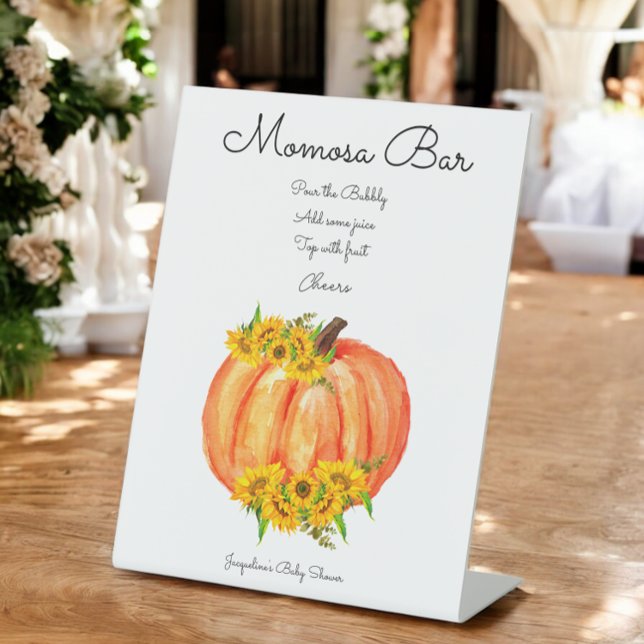 Expositor En L Barco de calabaza Momosa Bar Fall Baby Shower (Subido por el creador)