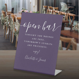 Expositor En L Barra abierta con letra morada