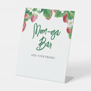 Expositor En L Barra Baby Shower Mom-osa de fresa de verano
