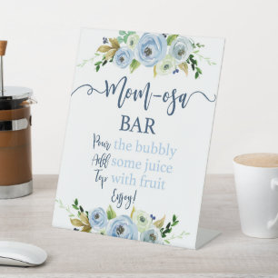 Expositor En L Barra Baby Shower Momosa azul