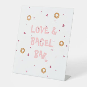 Expositor En L "BARRA DE AMOR Y BAGEL"   Corazones y agallas blan