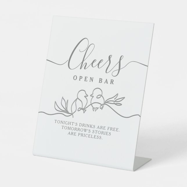 Expositor En L Barra de apertura de Boda de caligrafía (Anverso)