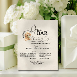 Expositor En L Barra de apertura de la bebida de un Boda de perro