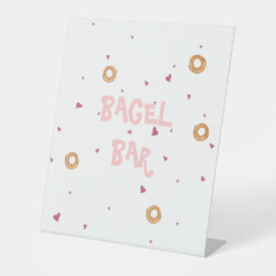 Expositor En L "BARRA DE BAGEL"   Corazones blancos y agallas