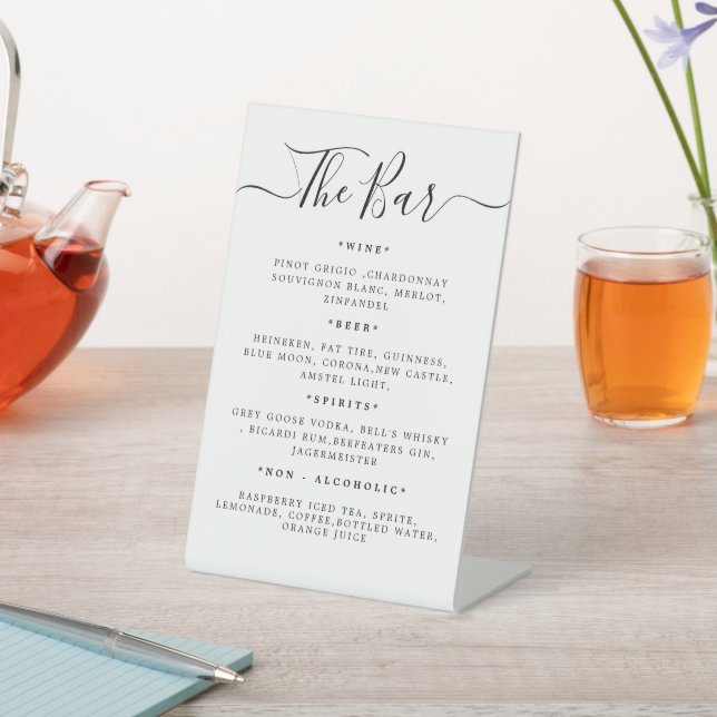 Expositor En L Barra de Bebidas de Boda Recepción (In Situ)