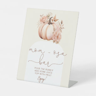 Expositor En L Barra de calabaza floral de otoño Baby Shower Mom-
